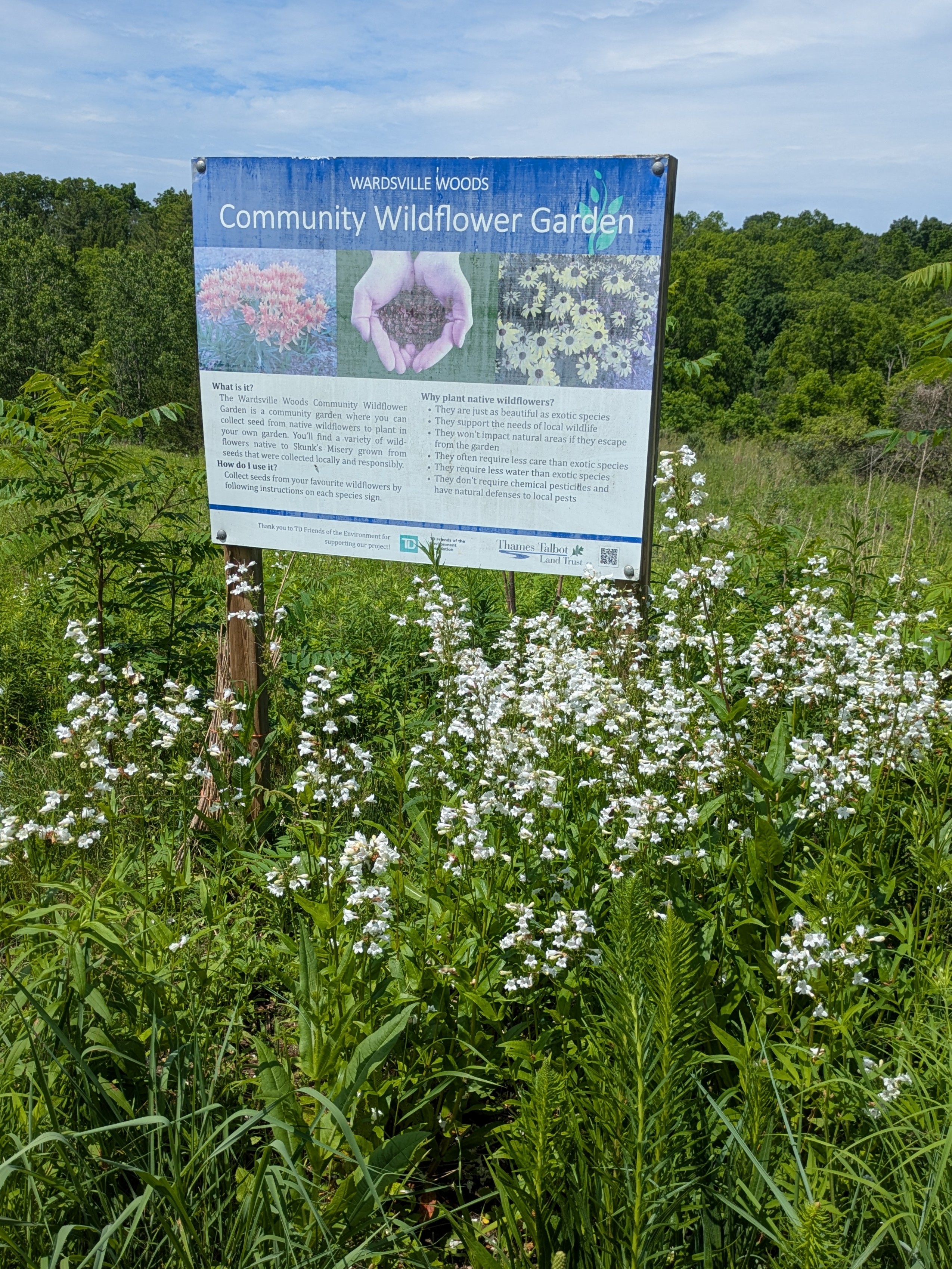 Wardsville Woods Community Wildflower Garden Sign