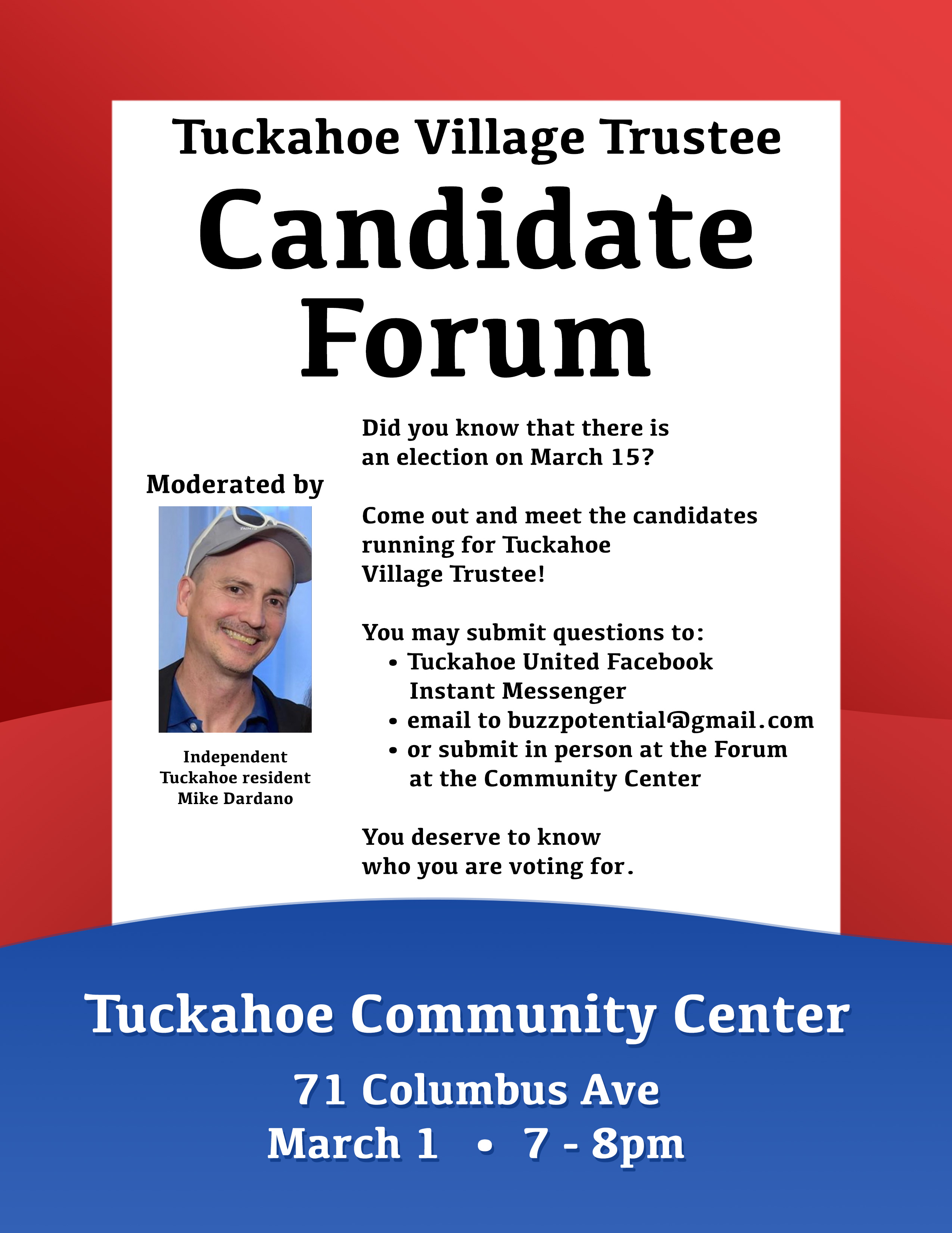 Tuckahoe Village Trustee Candidate Forum