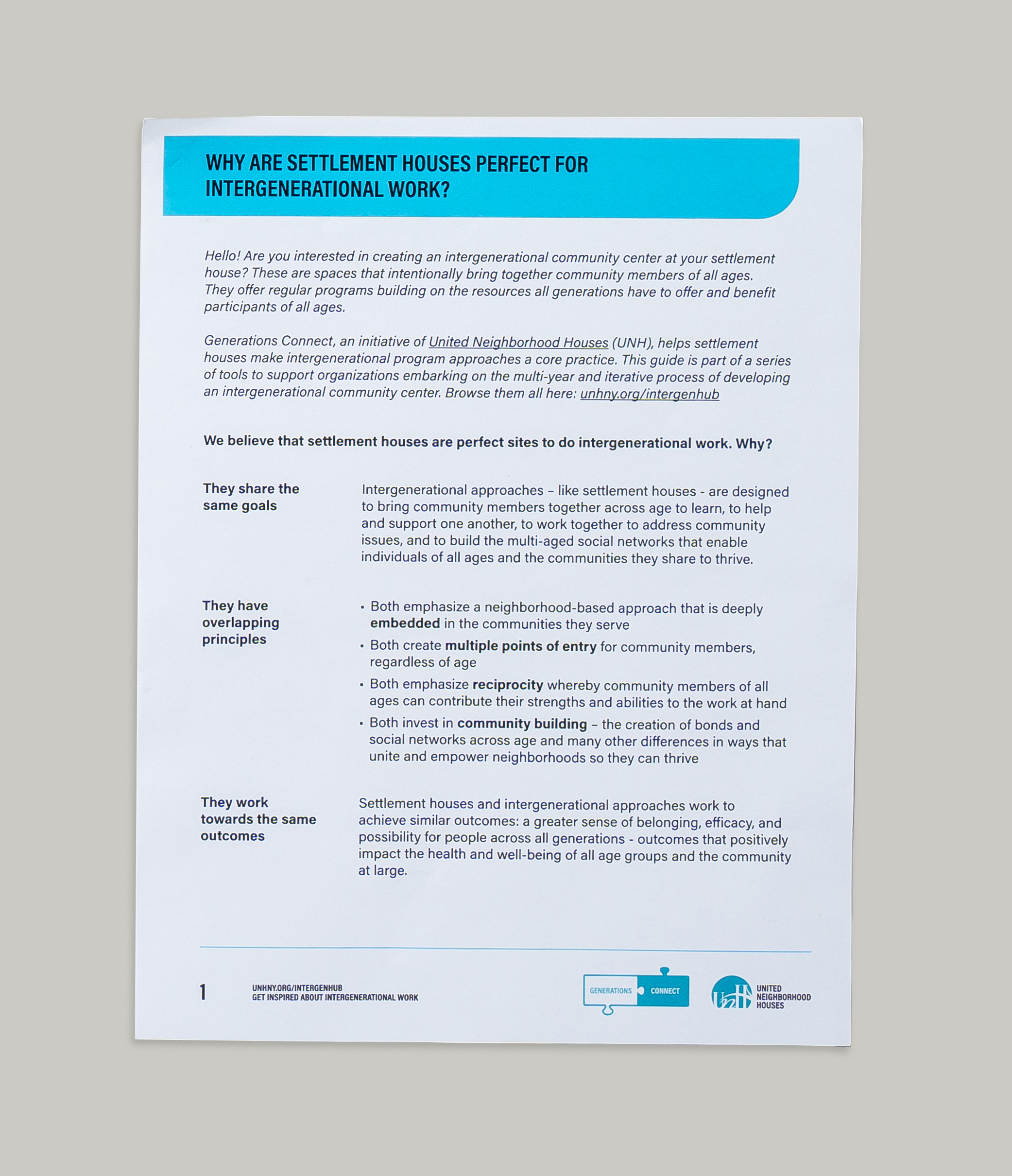 Why Are Settlement Houses Perfect