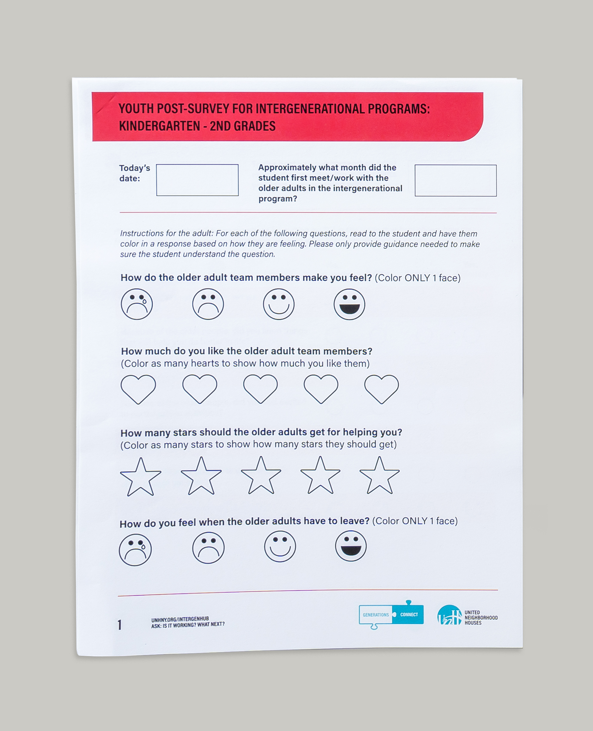 Youth Post-Survey for Intergenerational Programs