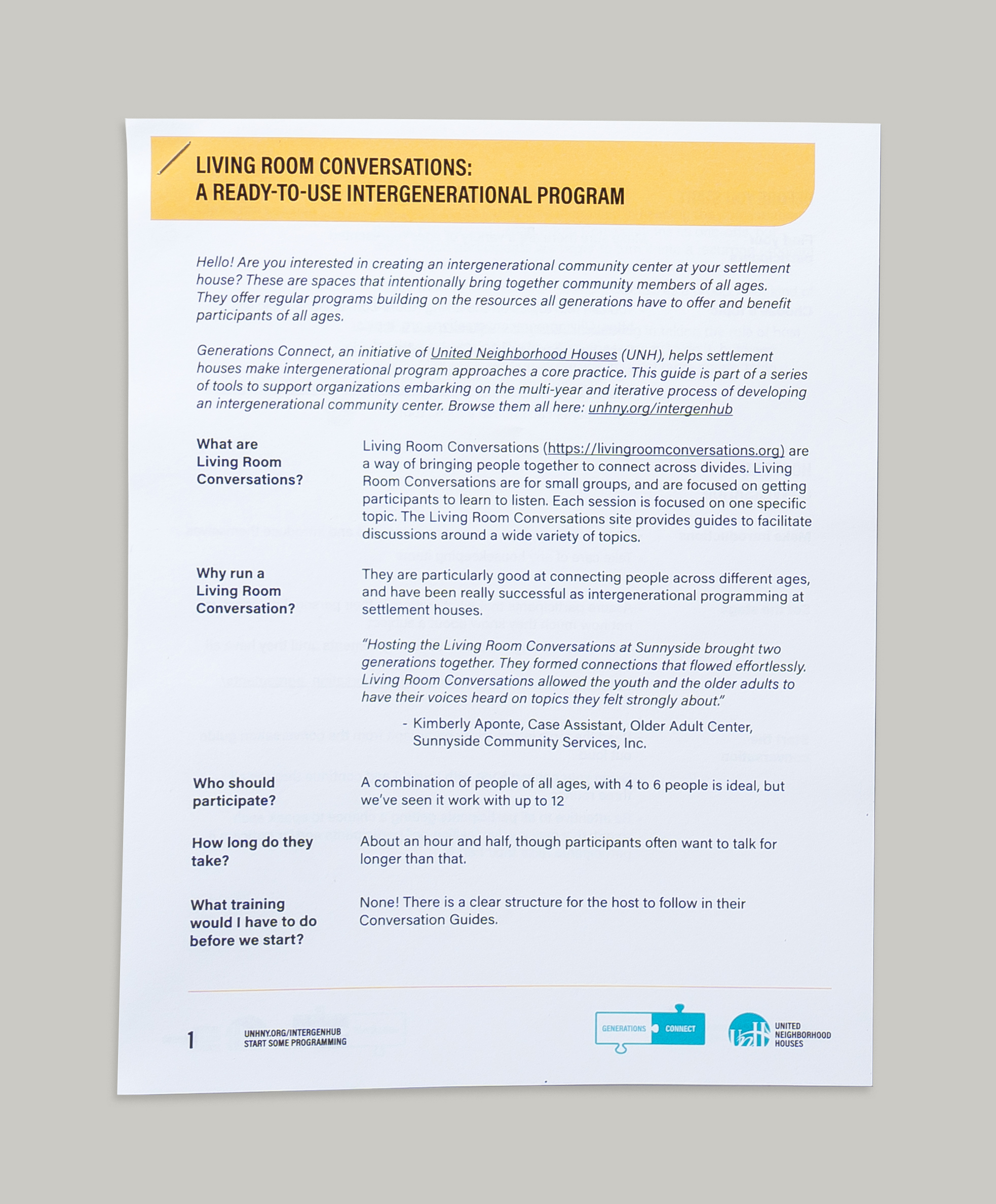 Living Room Conversations