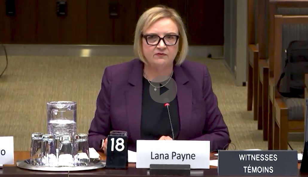 Lana Payne testifies at the Industry and Technology Committee hearing on Stellantis