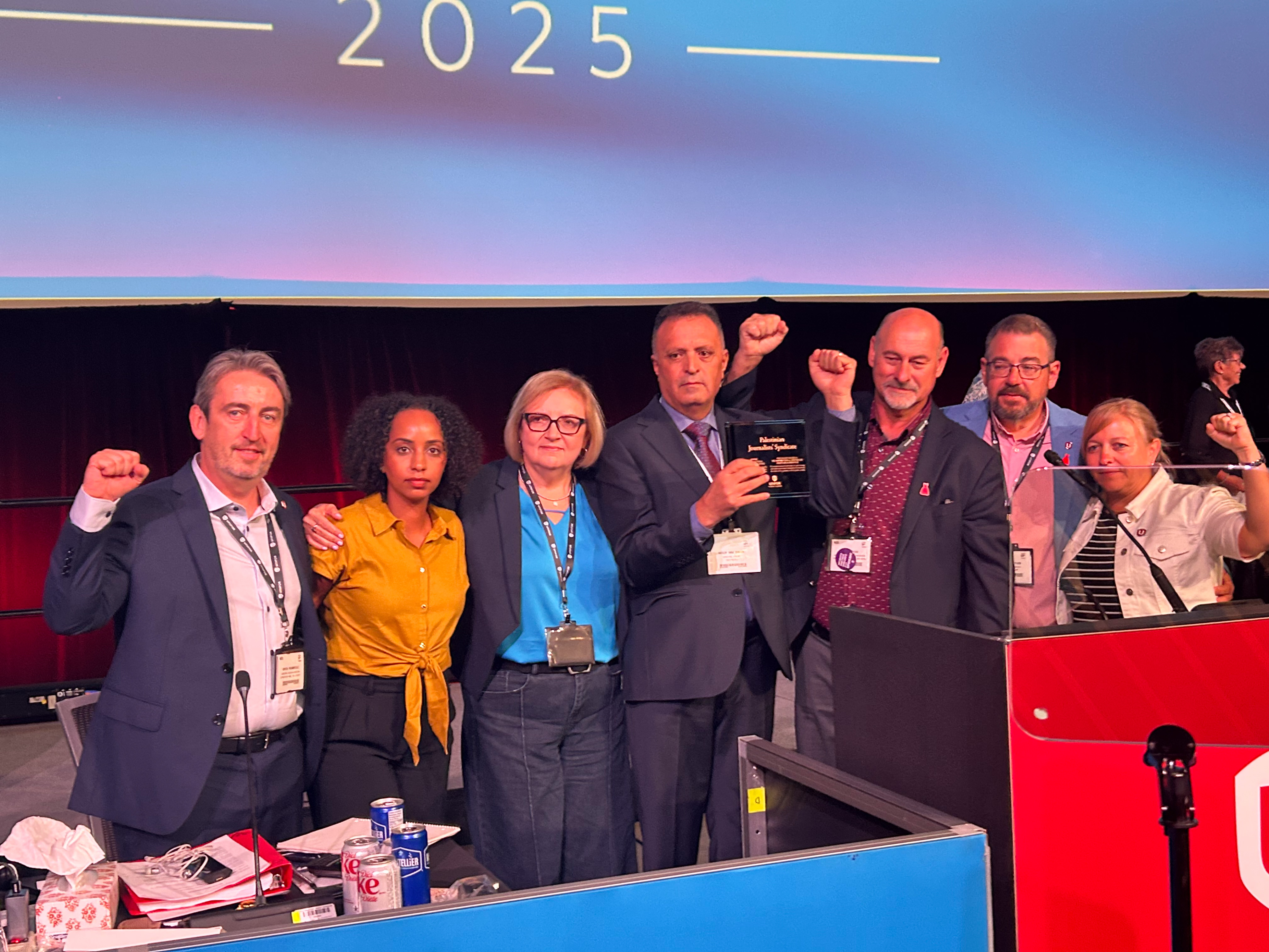 Palestinian Journalists’ Syndicate recipient of Unifor’s Nelson Mandela Human Rights Award 