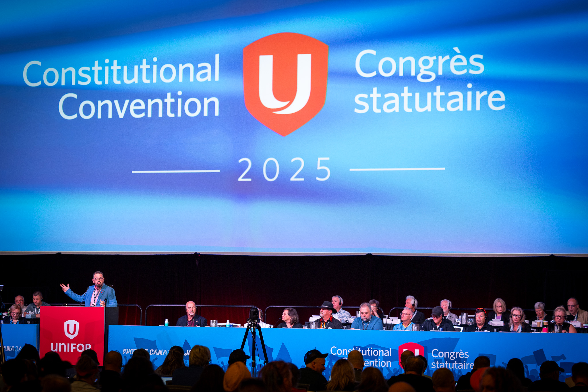 A man standing at a podium