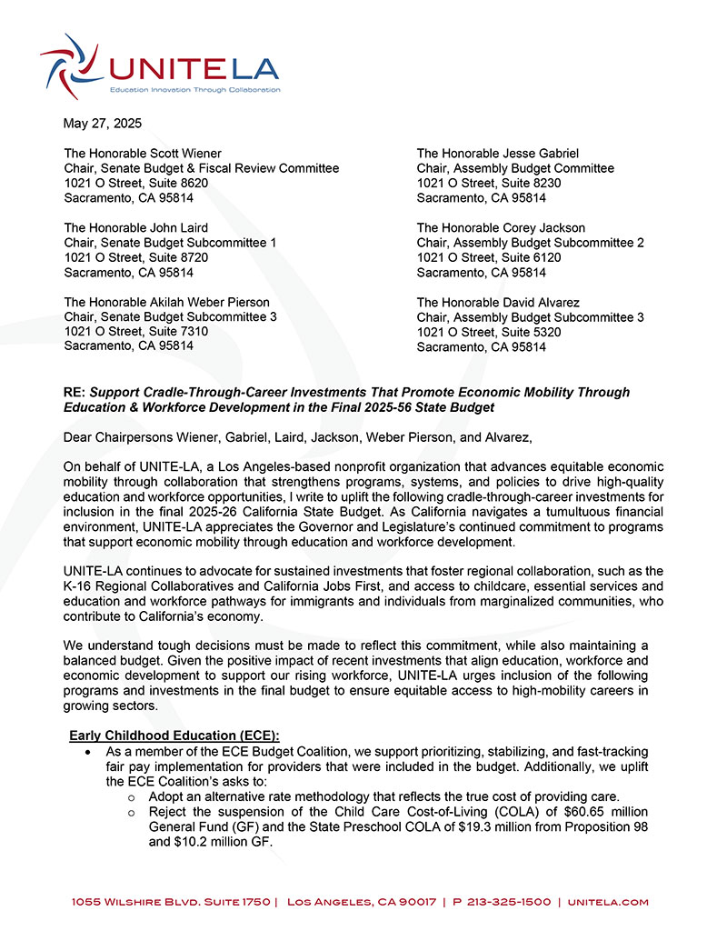 May 2025 Budget Letter