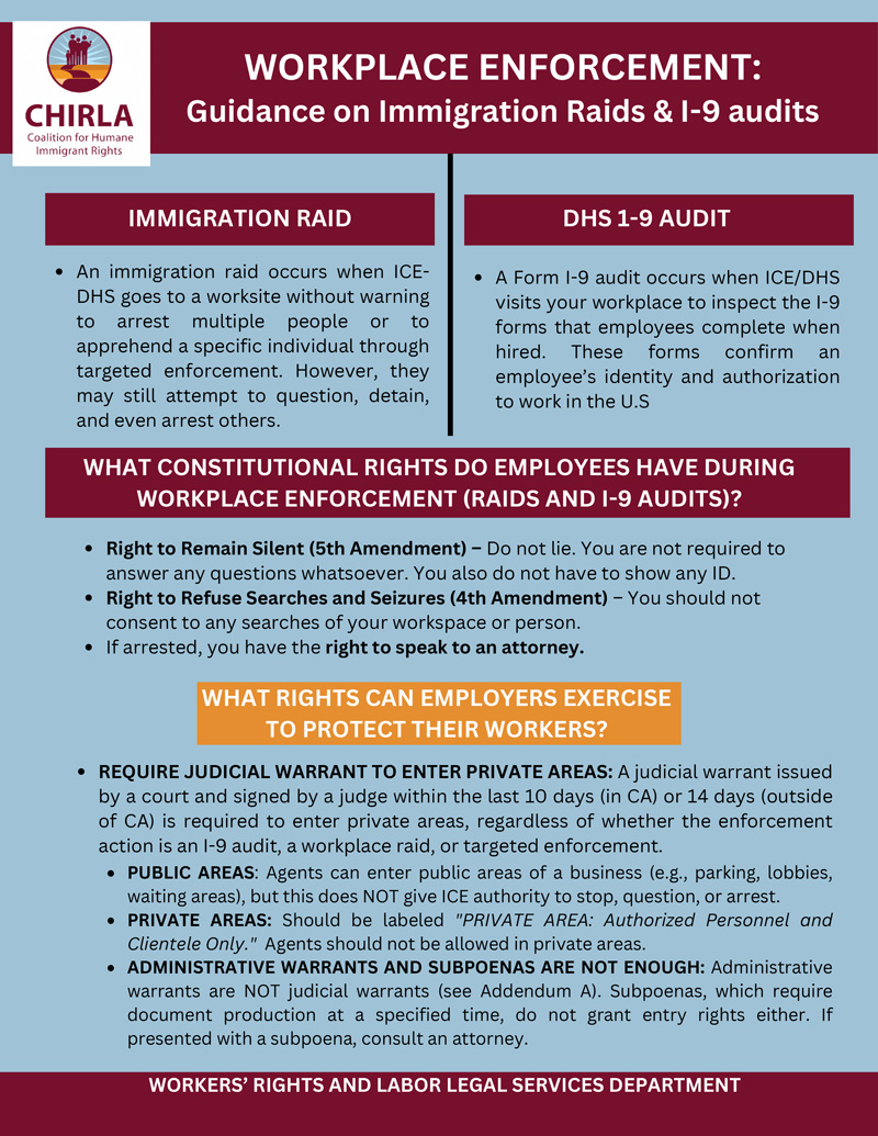 WORKPLACE ENFORCEMENT GUIDE