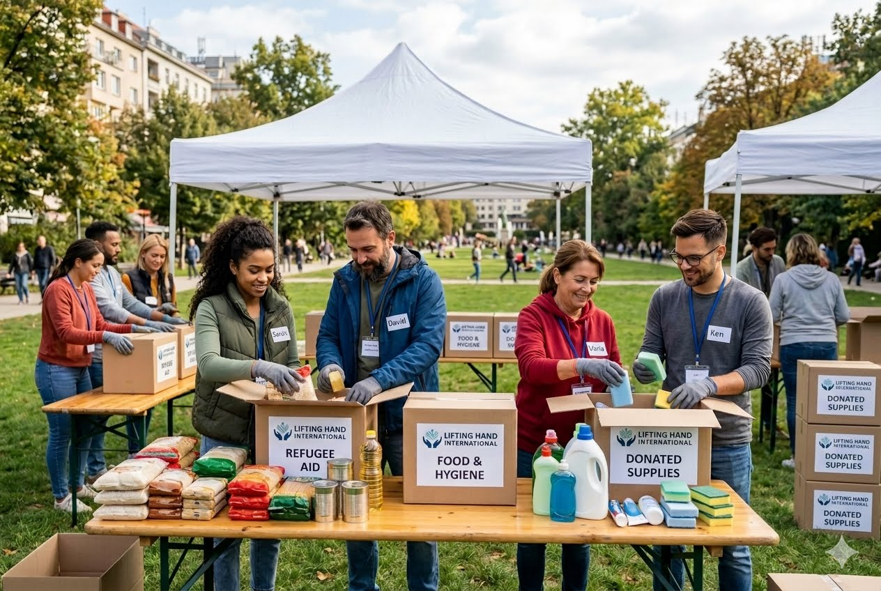 Civic Virtue Project - FOOD AND CLEANING SUPPLIES FOR REFUGEES