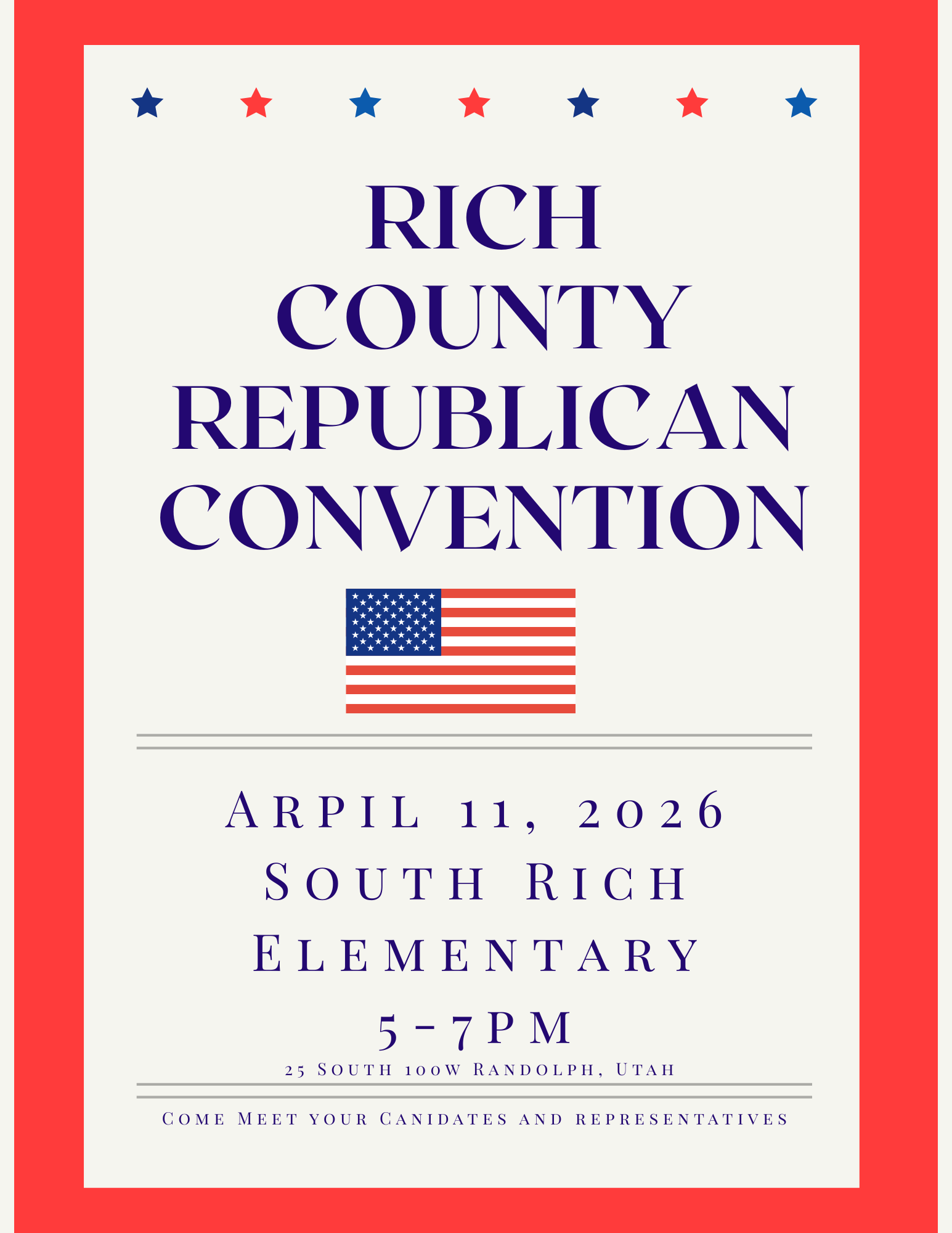 Rich County Convention Flyer