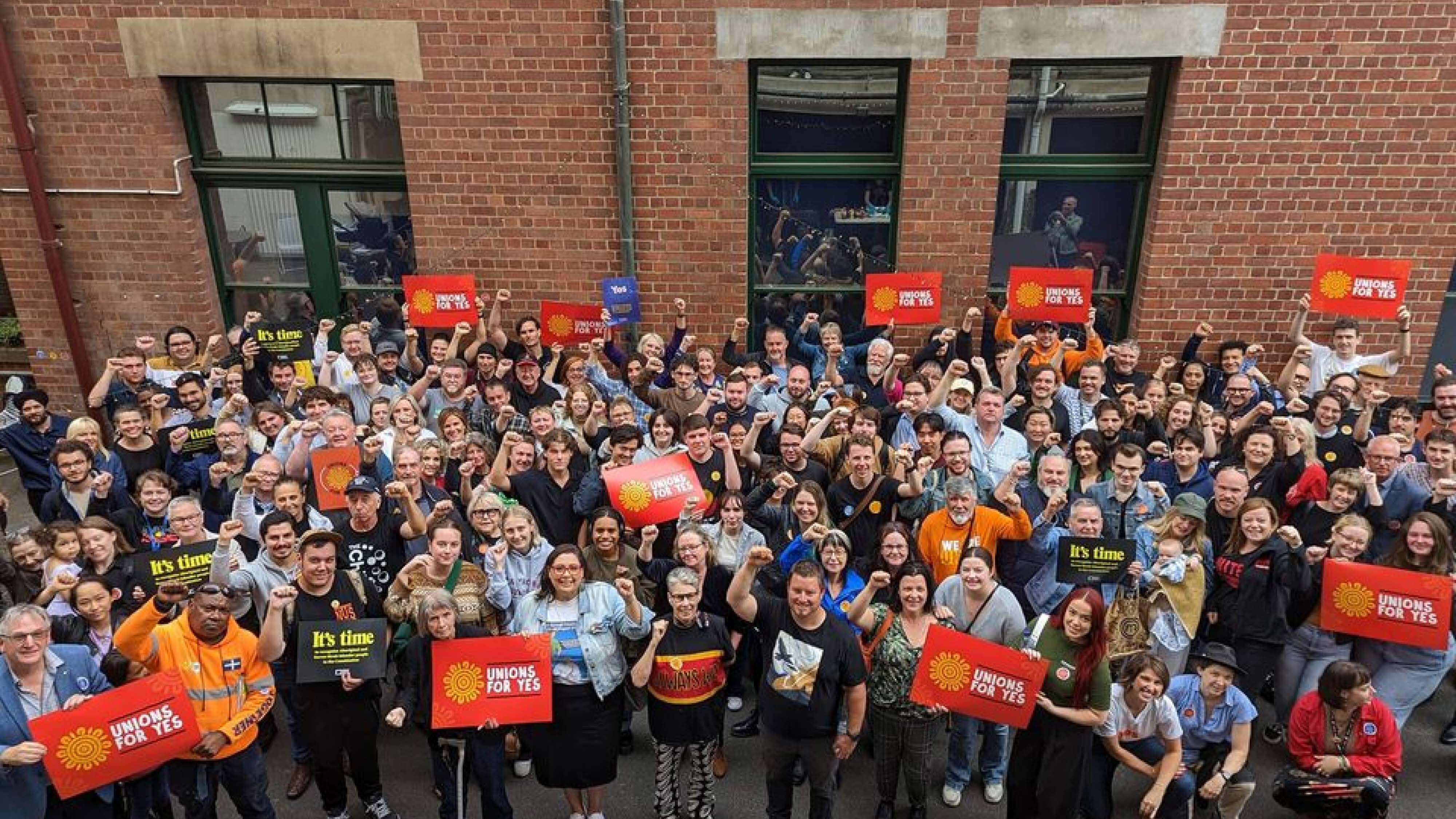 Unions for Yes Blackburn Station Action