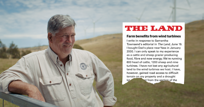 'Farm benefits from wind turbines'