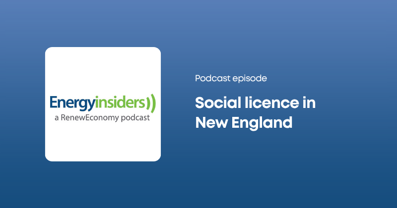 'Social licence in New England'
