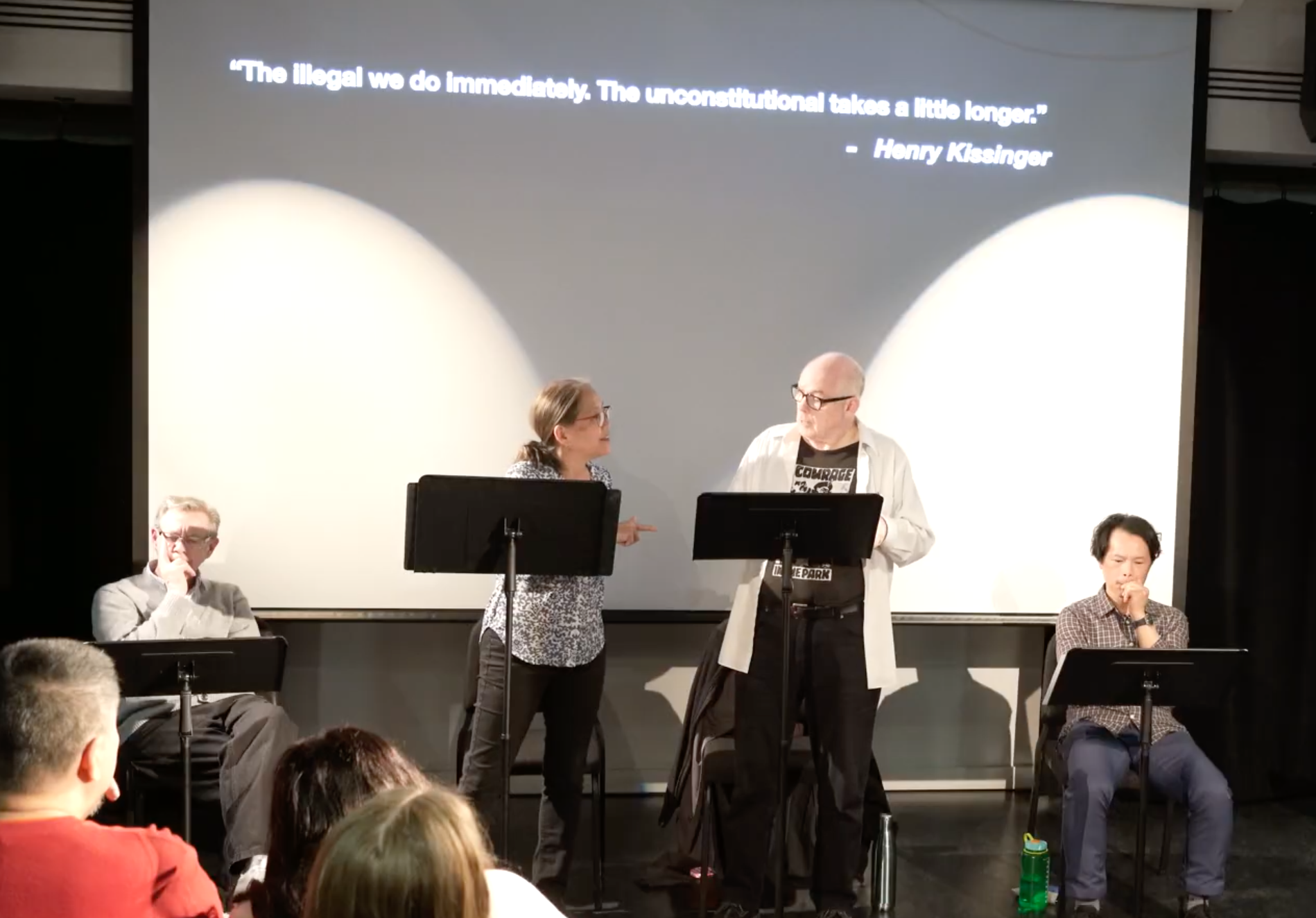 Cast of Breaking Parity workshop reading, March 9, 2026