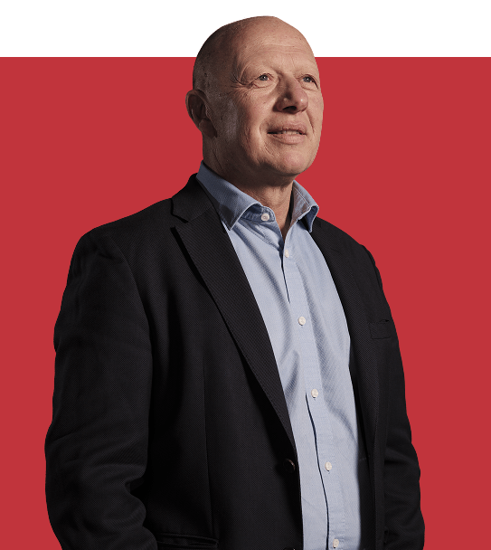 Hans Bonte aan het lachen