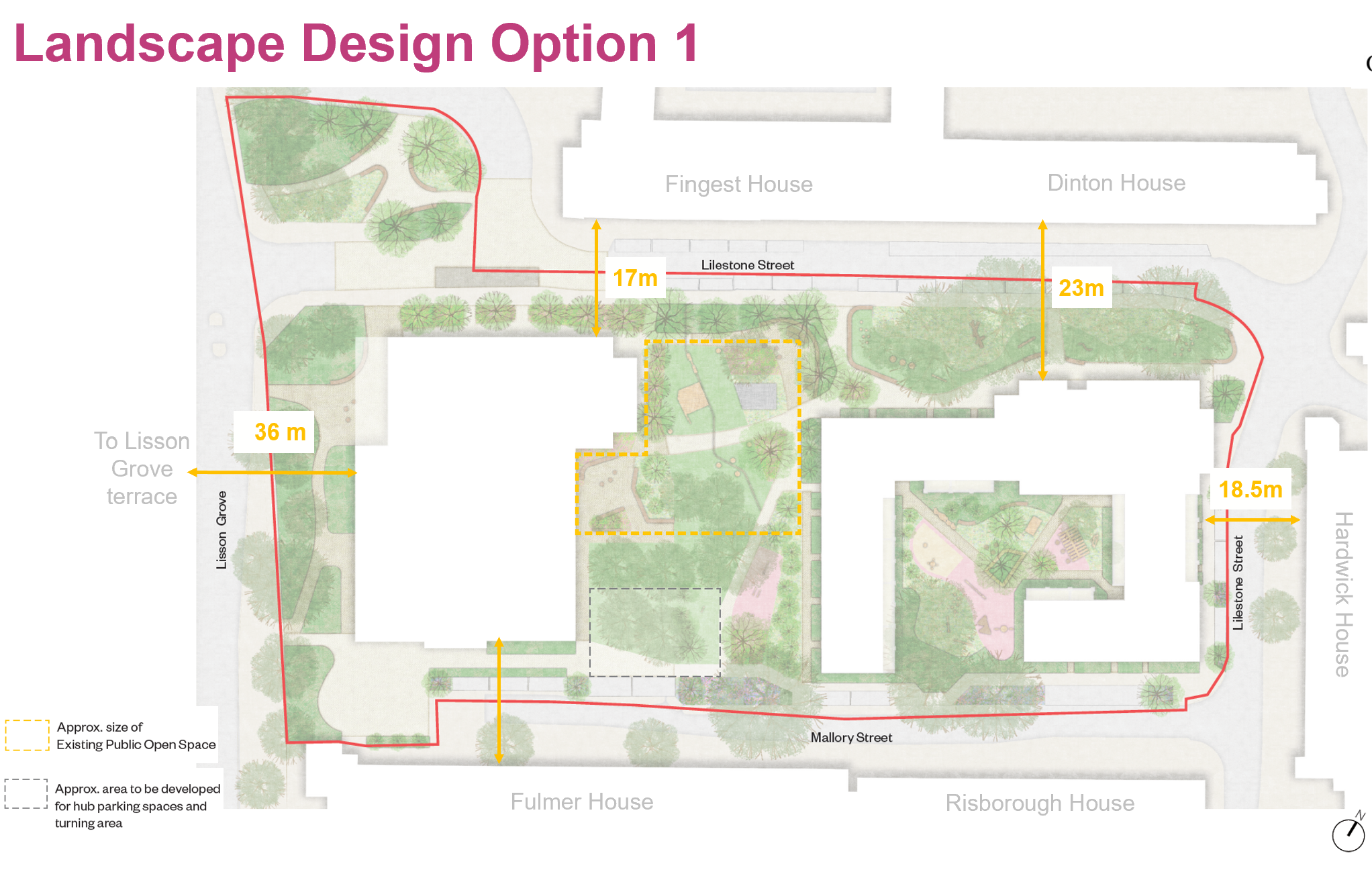 Option 1 landscaping
