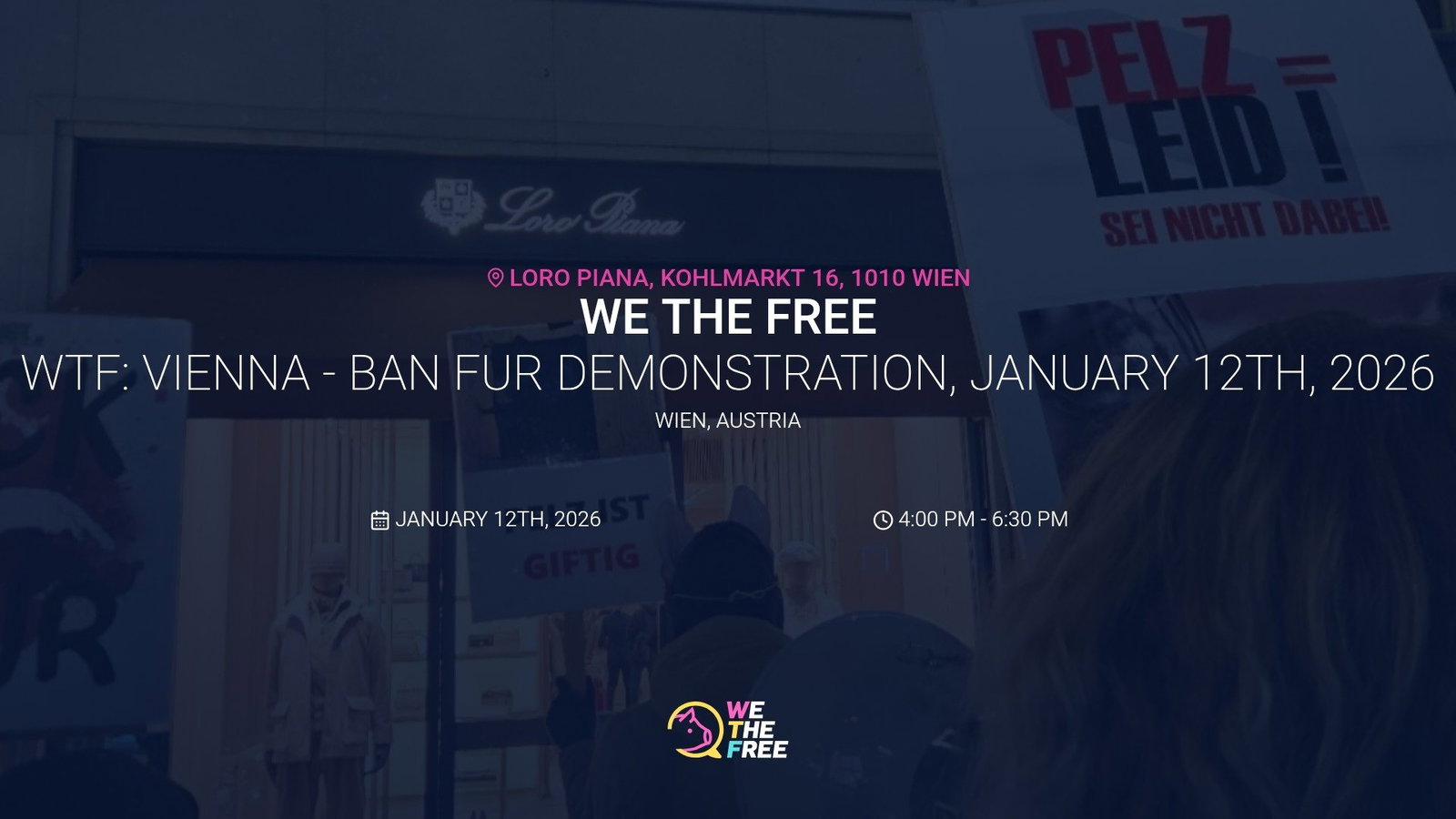WTF: Vienna - ban fur demonstration, January 12th, 2026