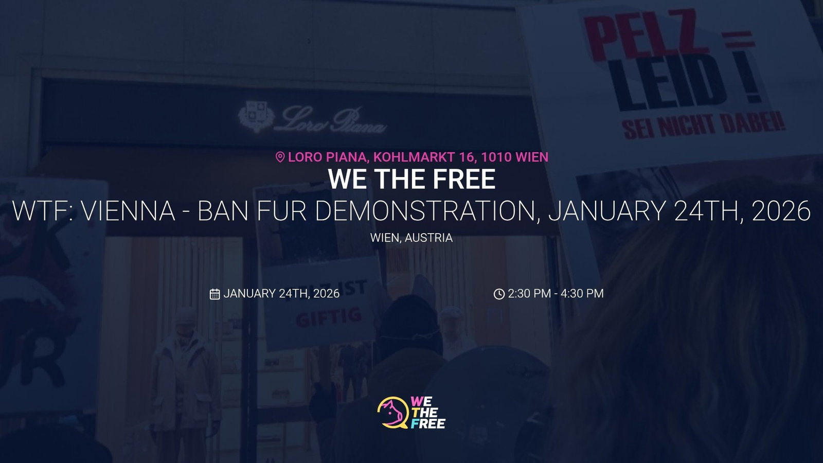 WTF: Vienna - ban fur demonstration, January 24th, 2026