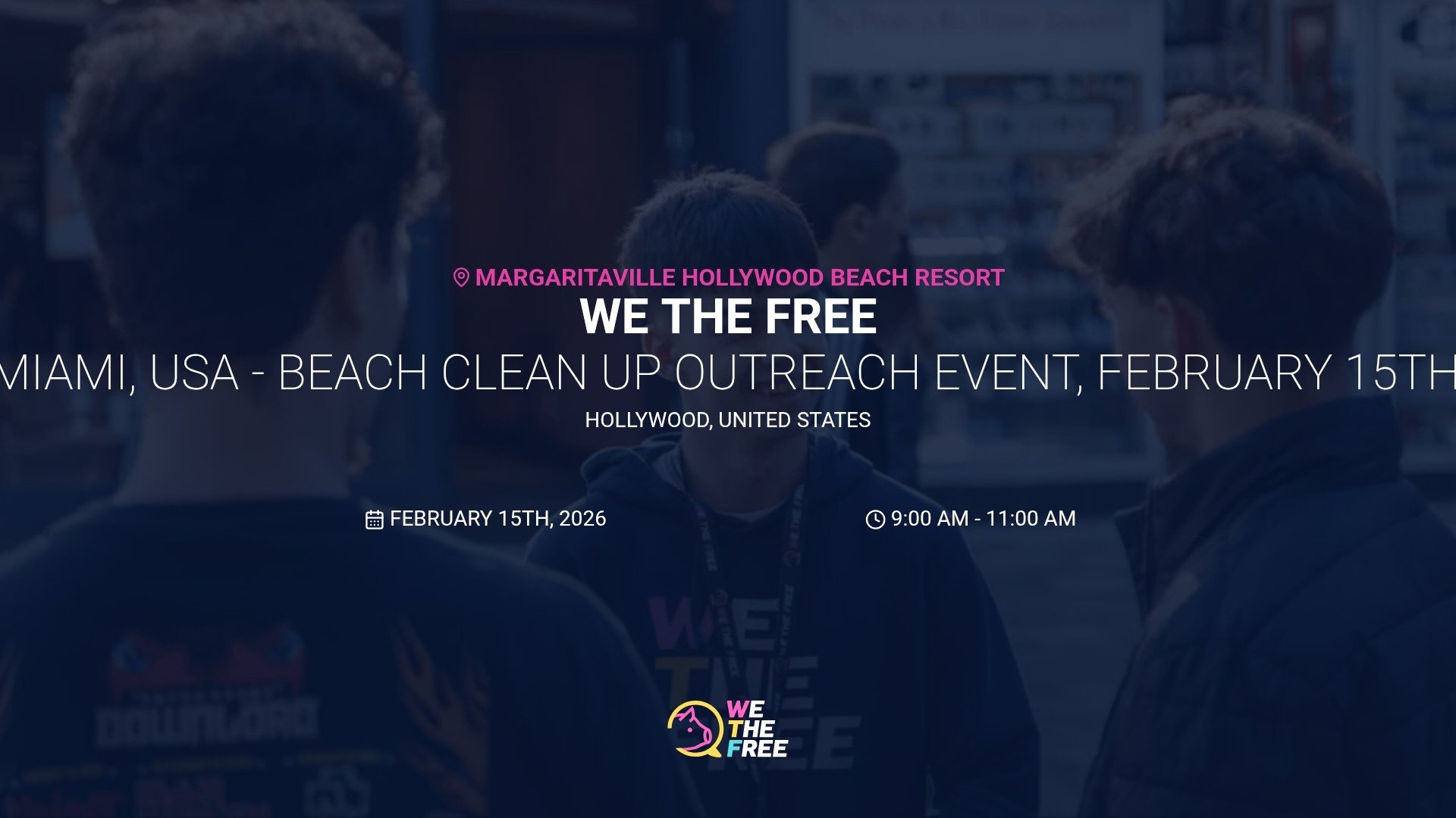 WTF: Miami, USA - Beach Clean up Outreach Event, February 15th, 2026