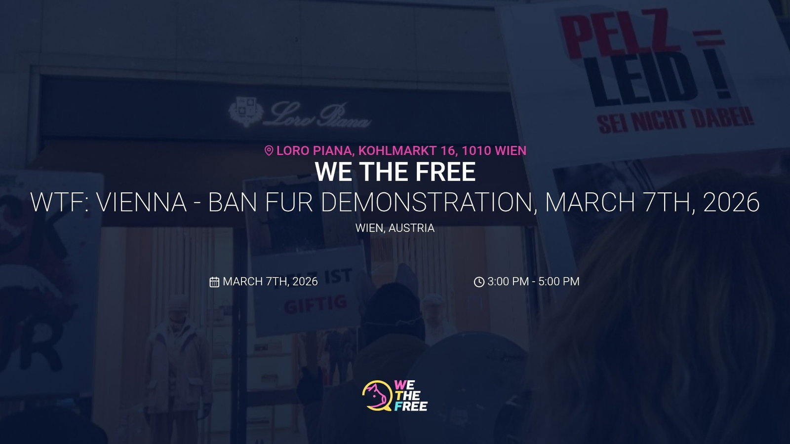 WTF: Vienna - ban fur demonstration, March 7th, 2026