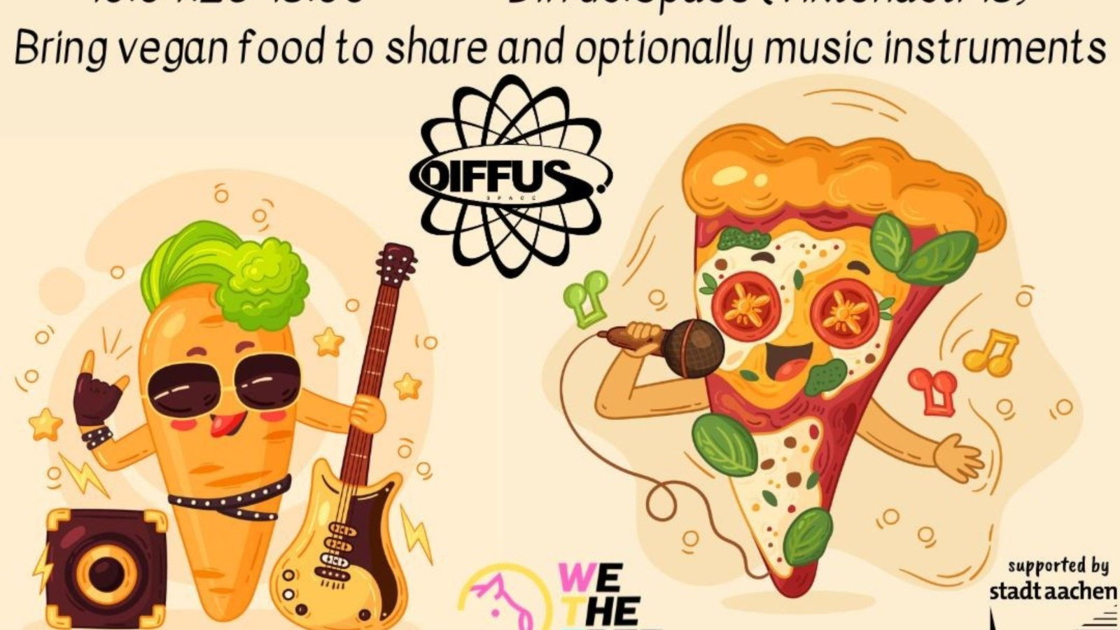 Jam and vegan potluck, April 10th, 2026