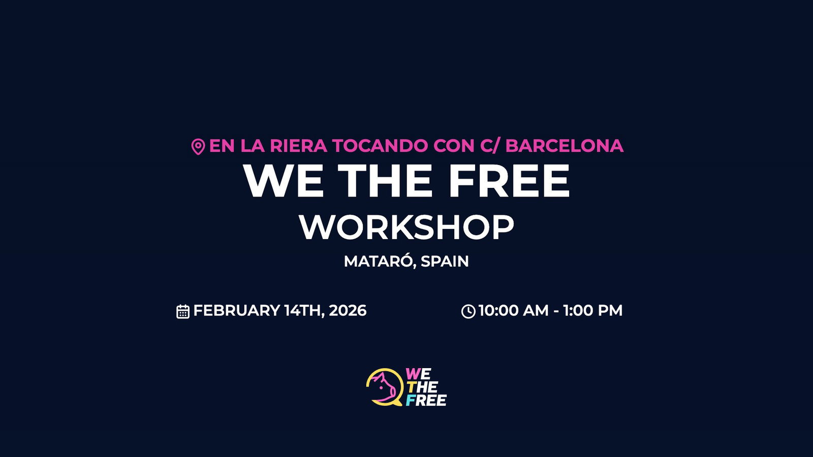 WTF: Maresme, Spain - Workshop, February 14th, 2026
