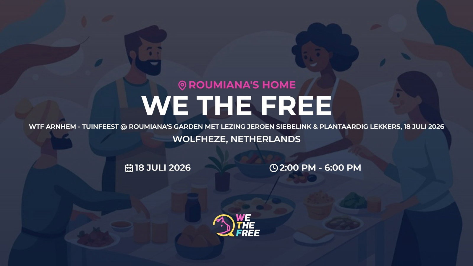WTF Arnhem - Tuinfeest @ Roumiana's garden met lezing Jeroen Siebelink & plantaardig lekkers, 18 juli 2026