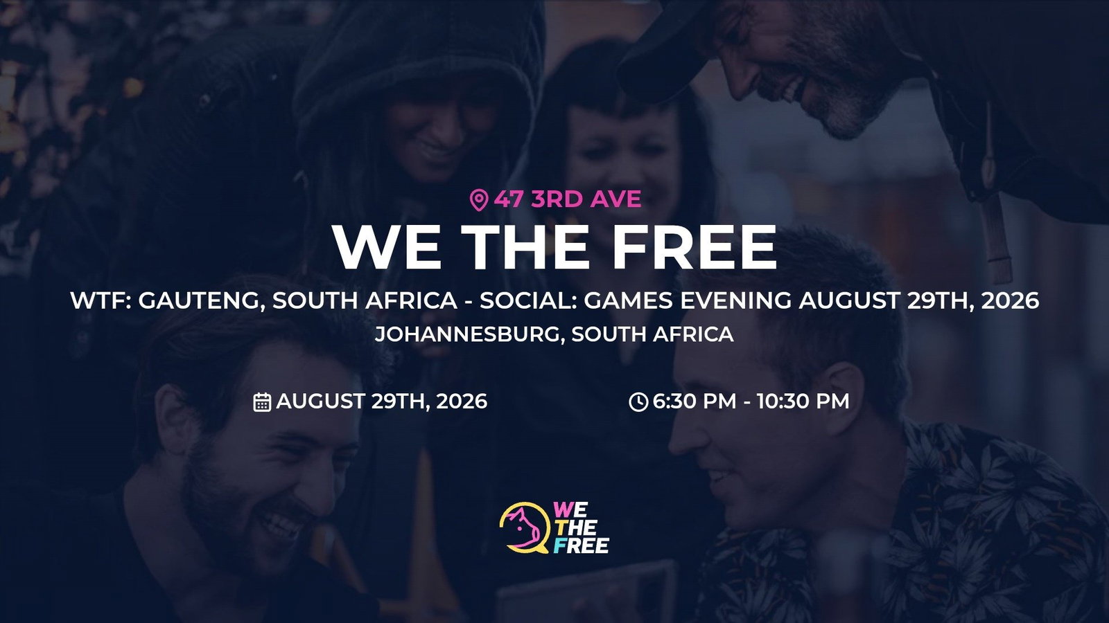 WTF: Gauteng, South Africa - Social: games evening August 29th, 2026