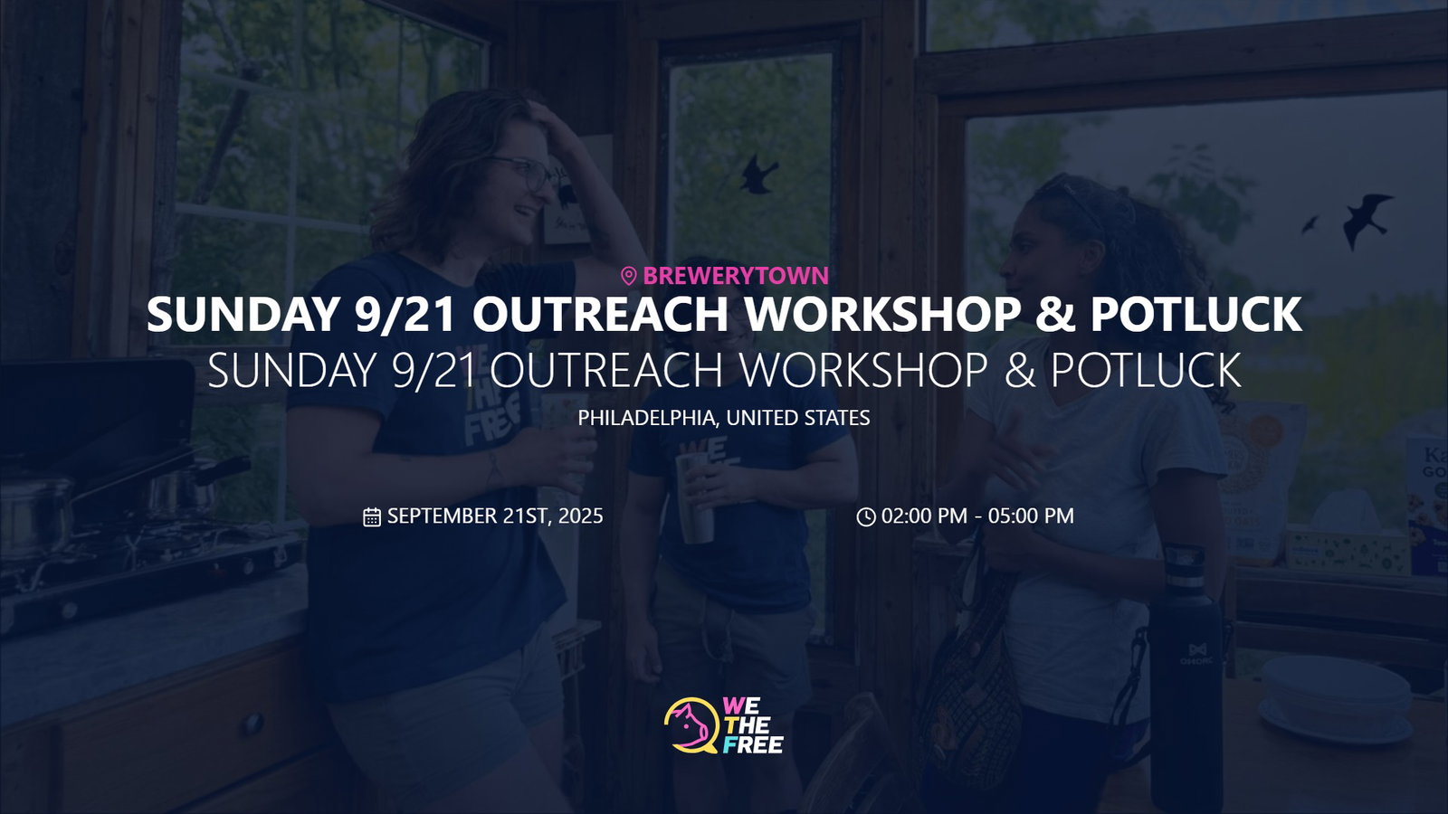 Sunday 9/21 Outreach Workshop & Potluck