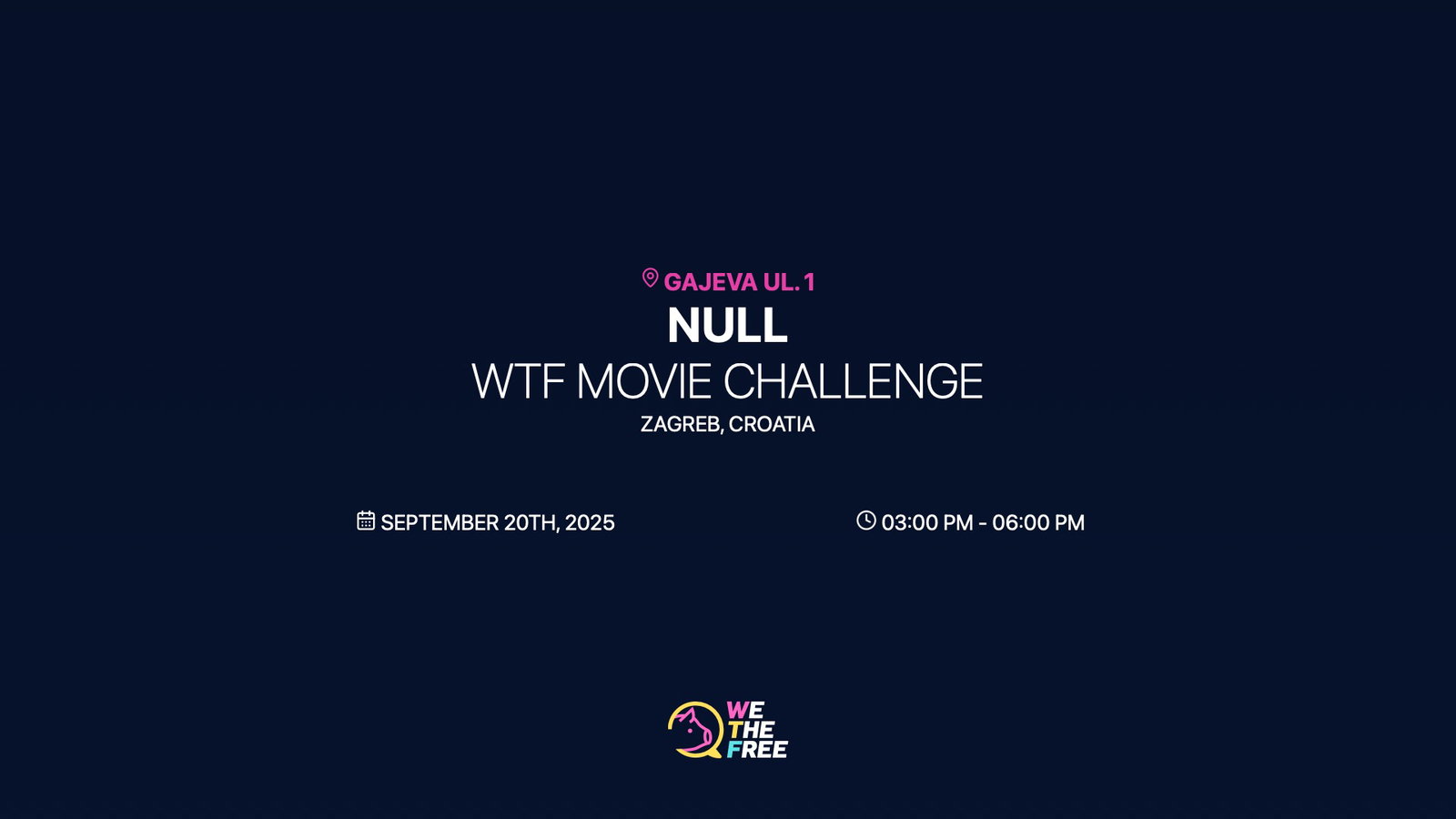 Saturday, September 20 - WTF Movie Challenge