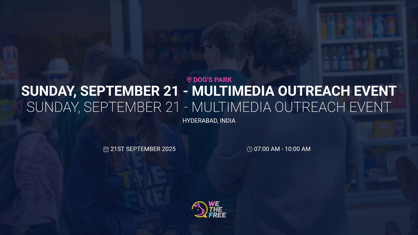 Sunday, September 21 - multimedia outreach event
