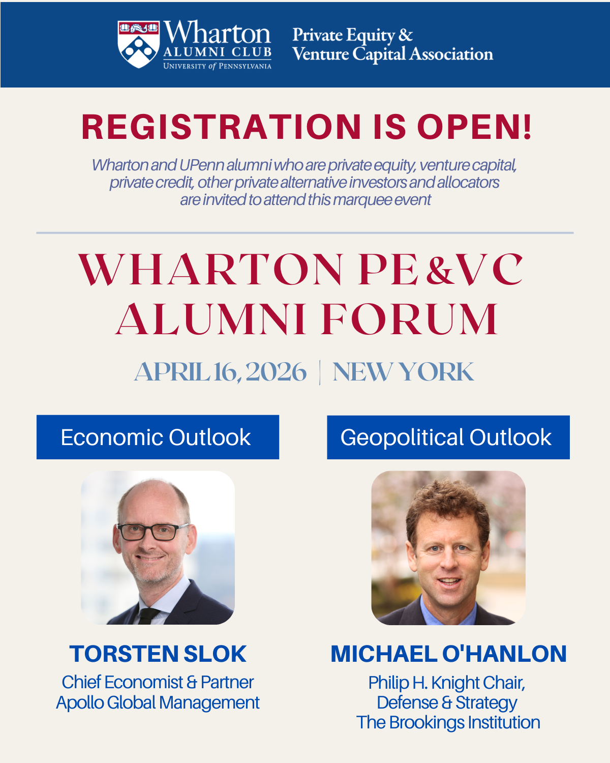 Wharton PE&VC Alumni Forum in NYC