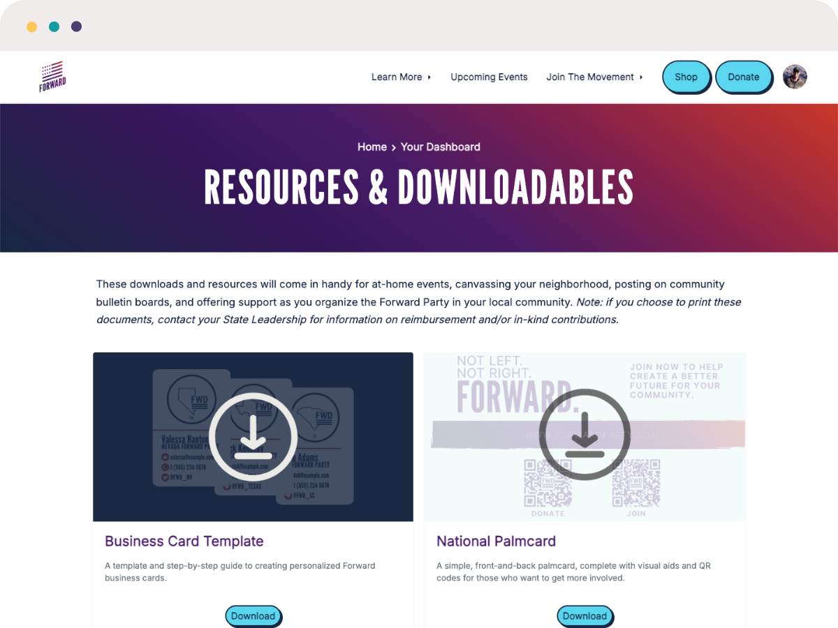 Website: Forward Party