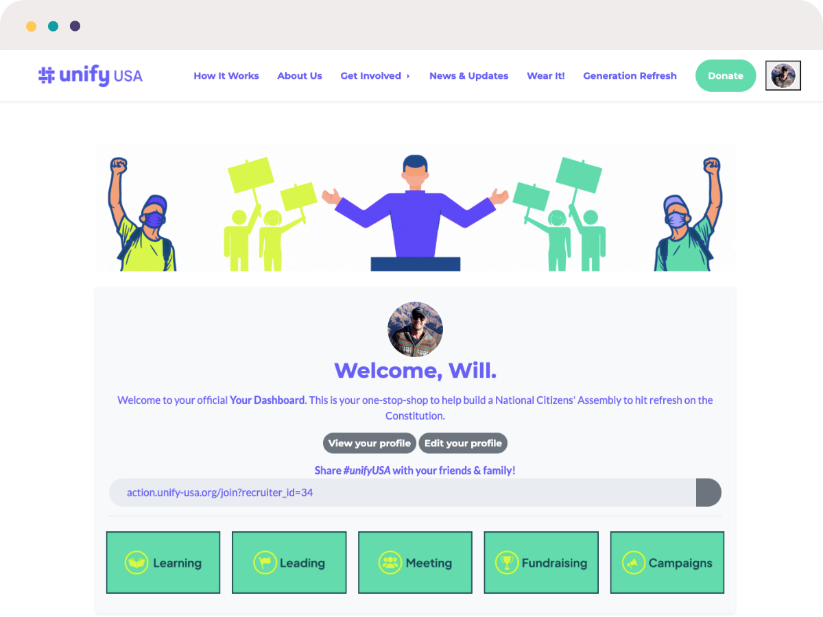 Website; #unifyUSA