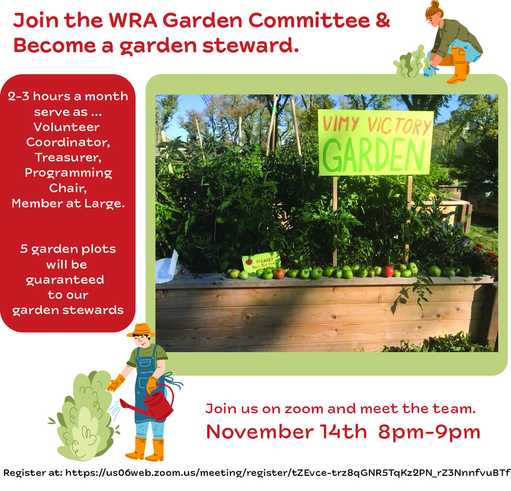 WRA Garden Committee Recruitment 2022