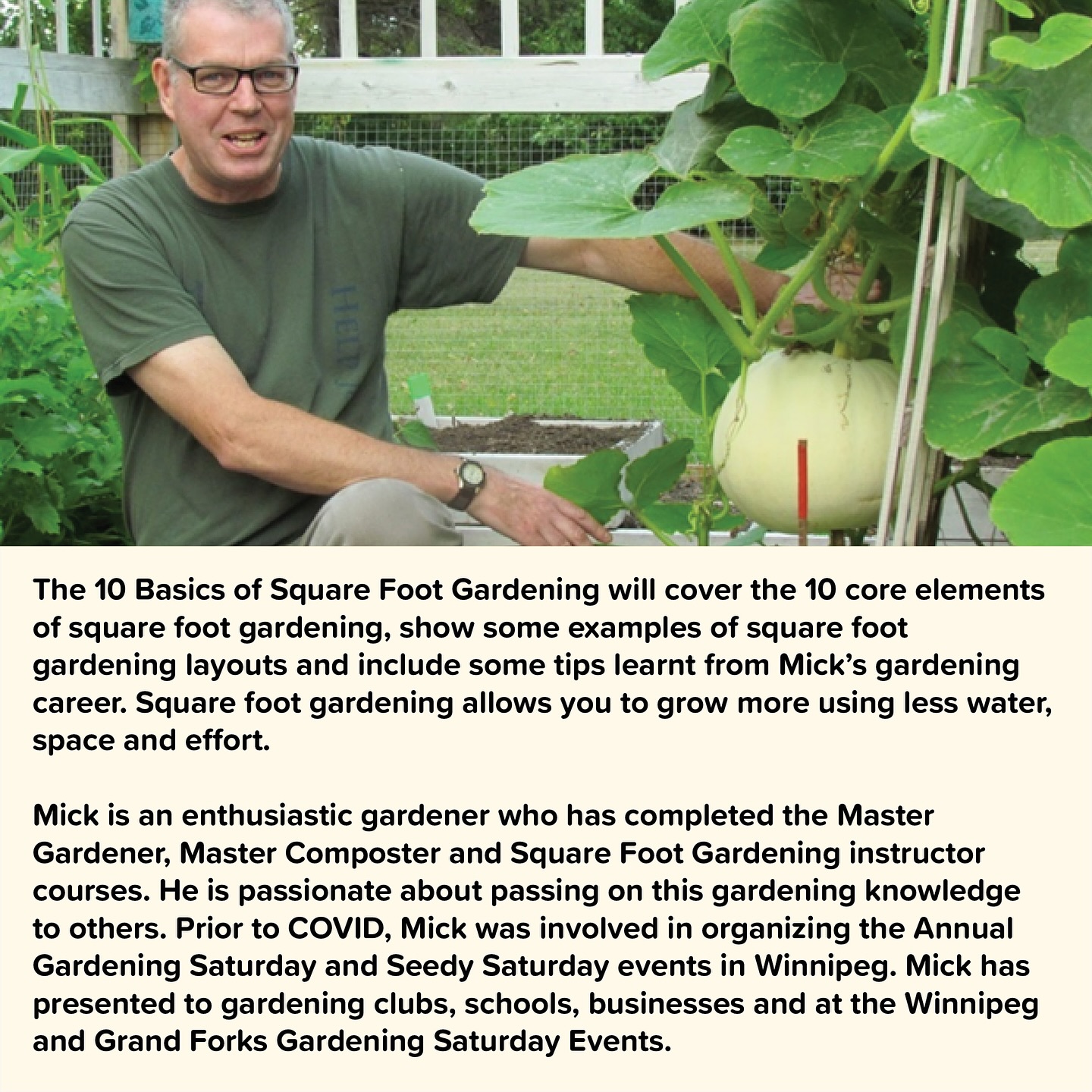 Square Foot Gardening March Event 2025 