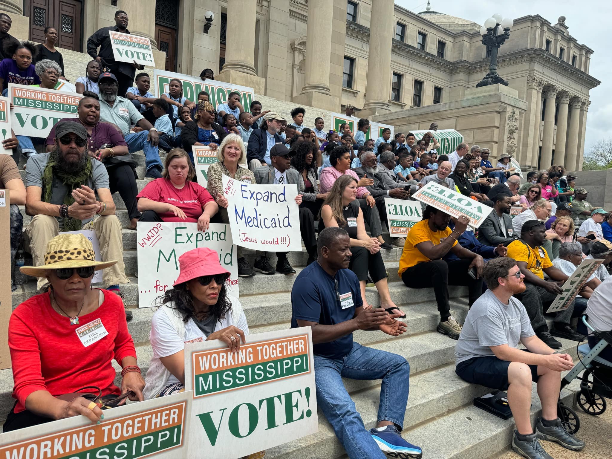 WTM members rally at the Mississippi Capitol for Medicaid expansion