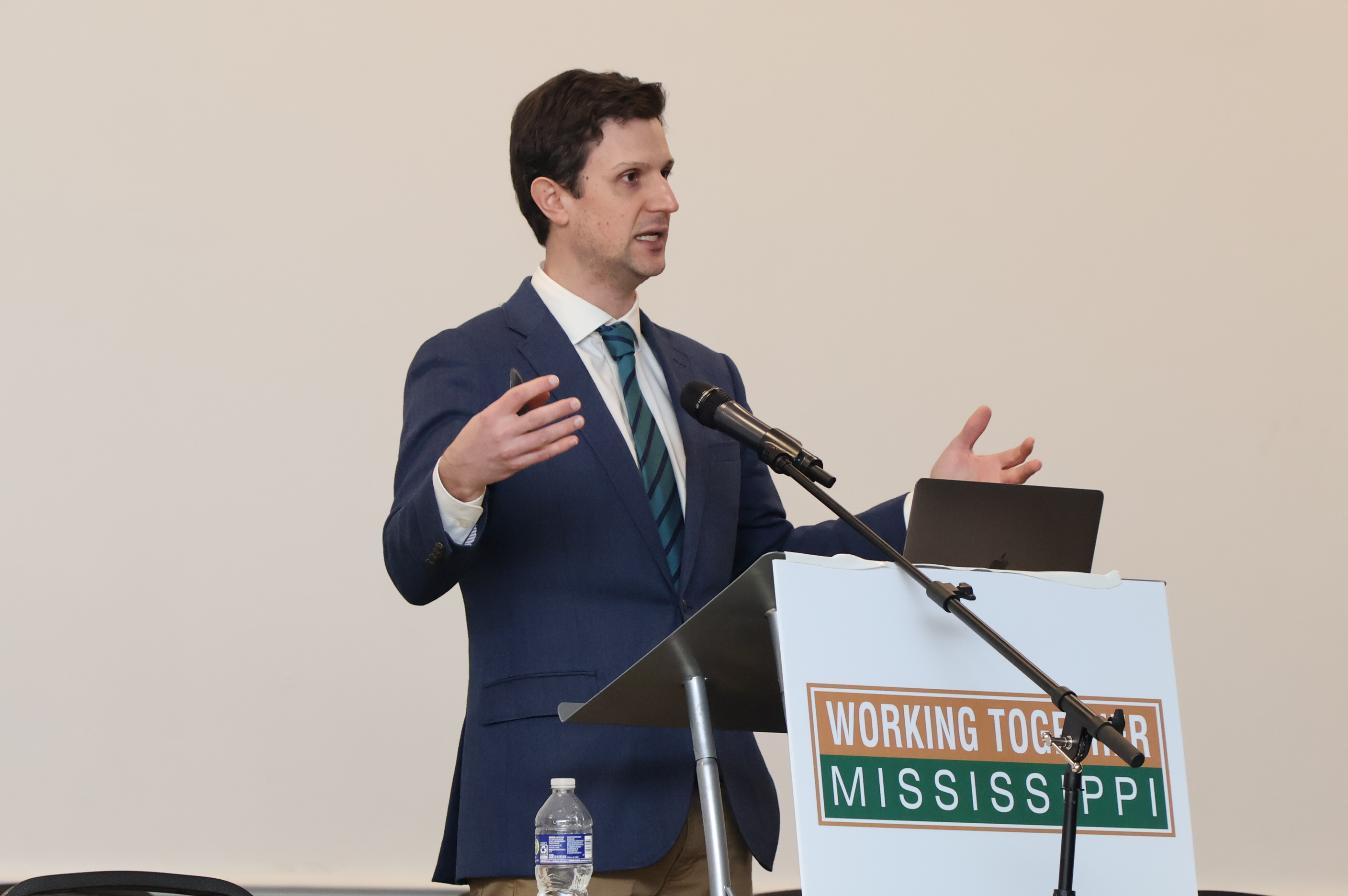 Speaker presenting at a Working Together Mississippi event