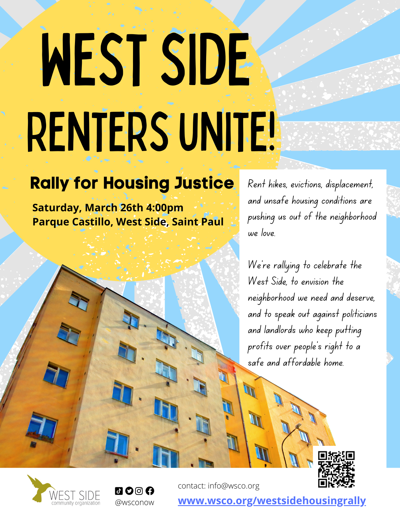 Rally for Housing Justice on the West Side West Side Community