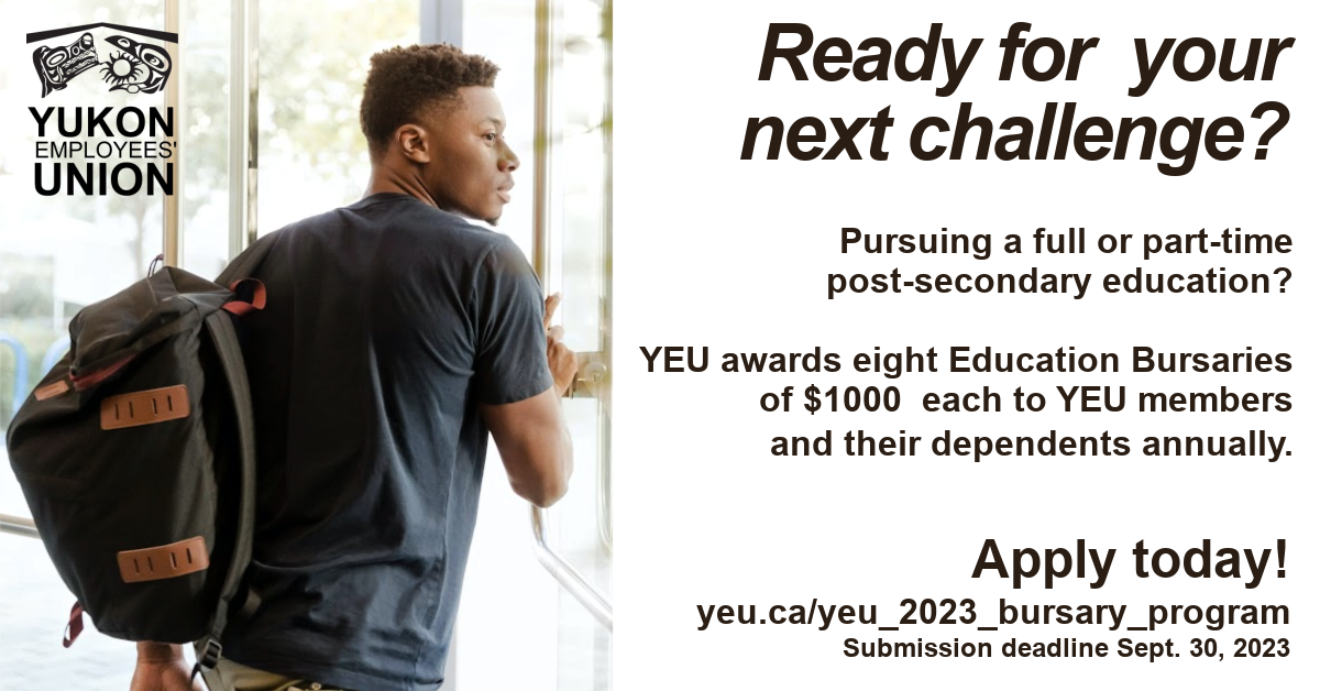 YEU 2023 Bursary Program Yukon Employees' Union