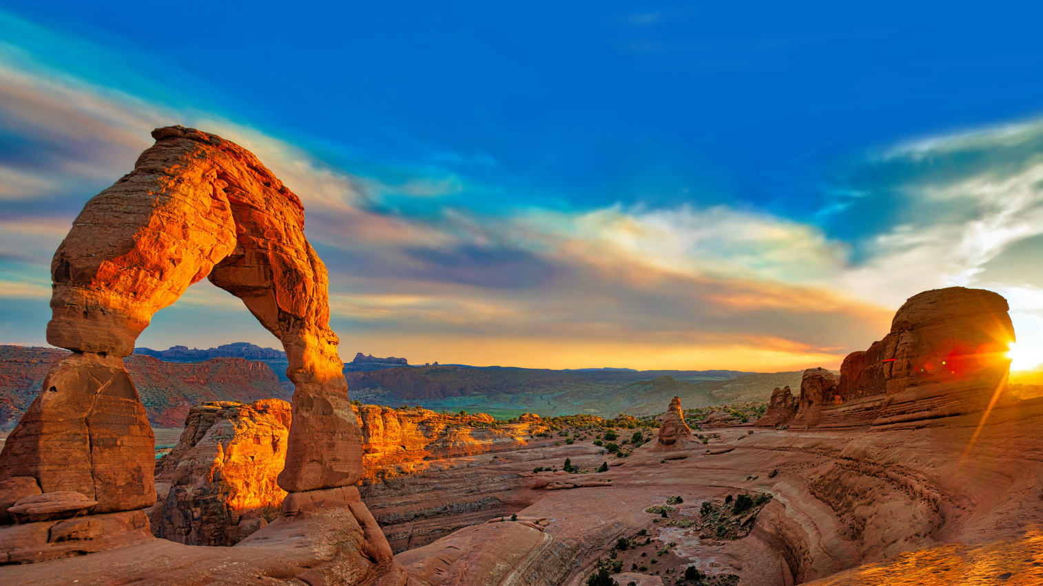 A picture taken at Arches National Park, which is in Utah
