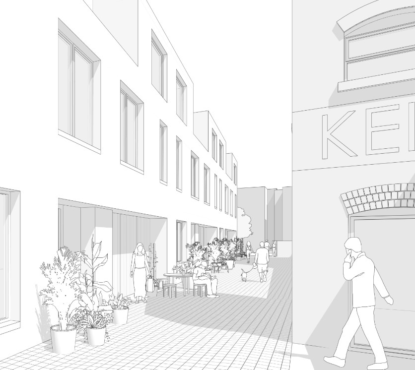 Sketch of proposed mews