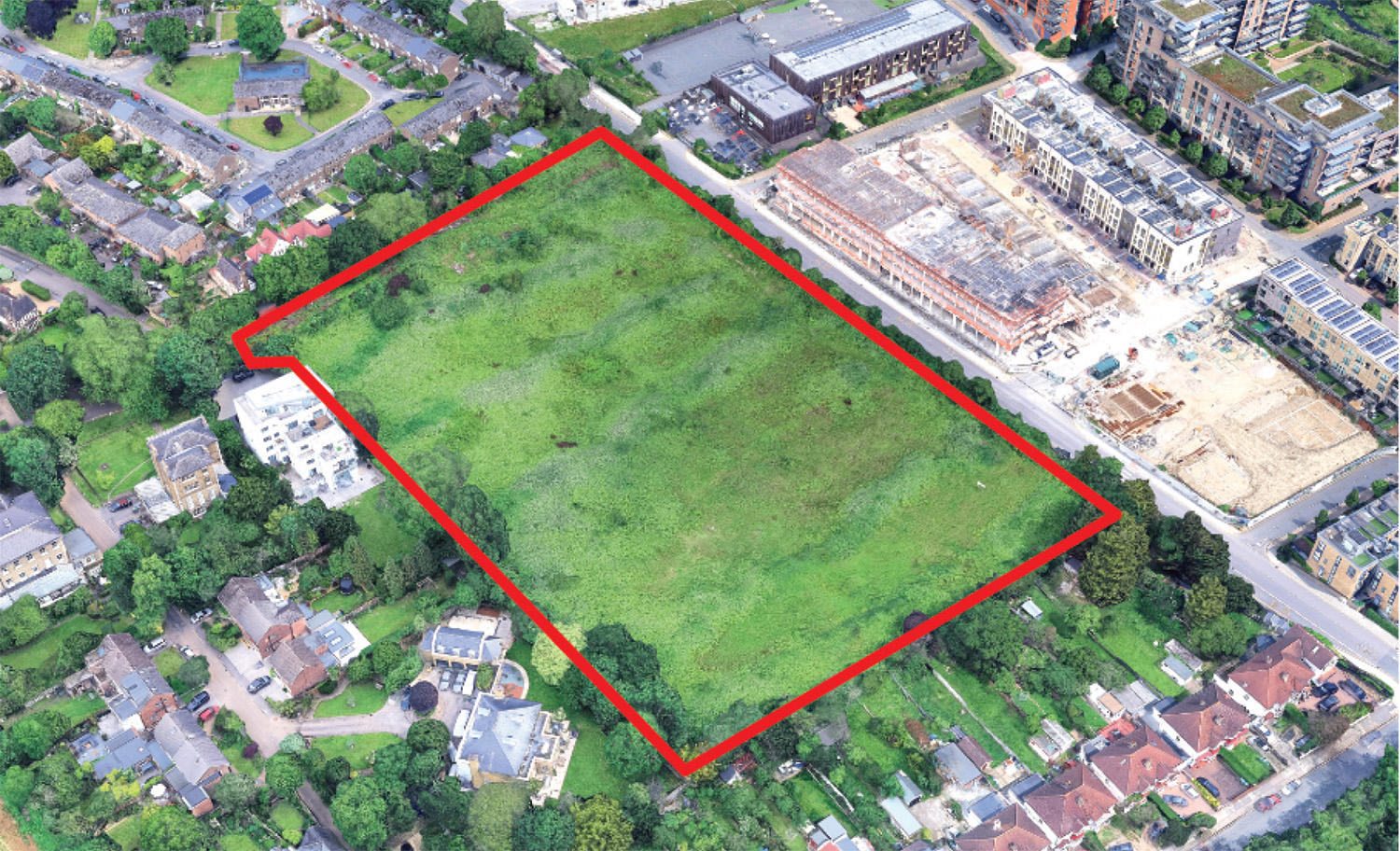 Aerial view of the site