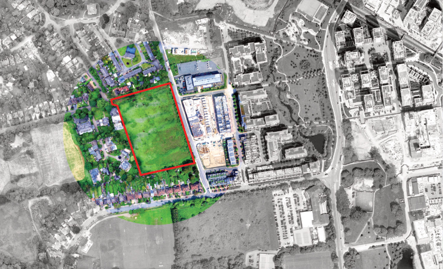 Aerial view of the site