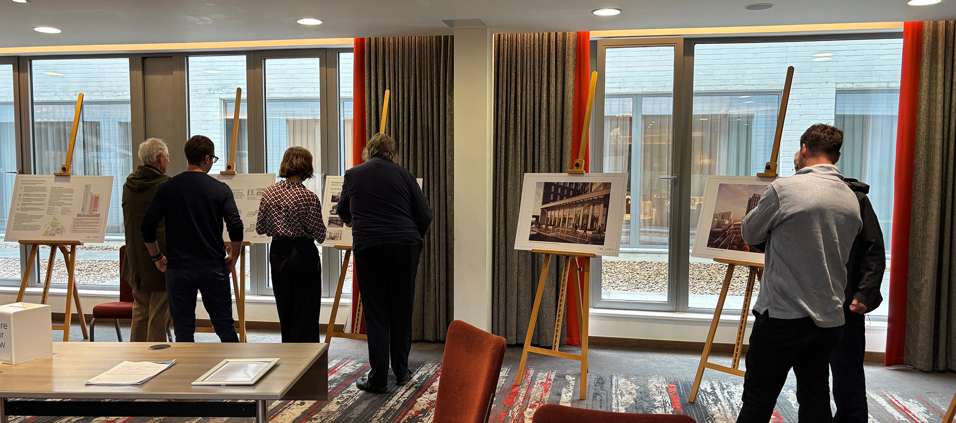 Visitors at the exhibition