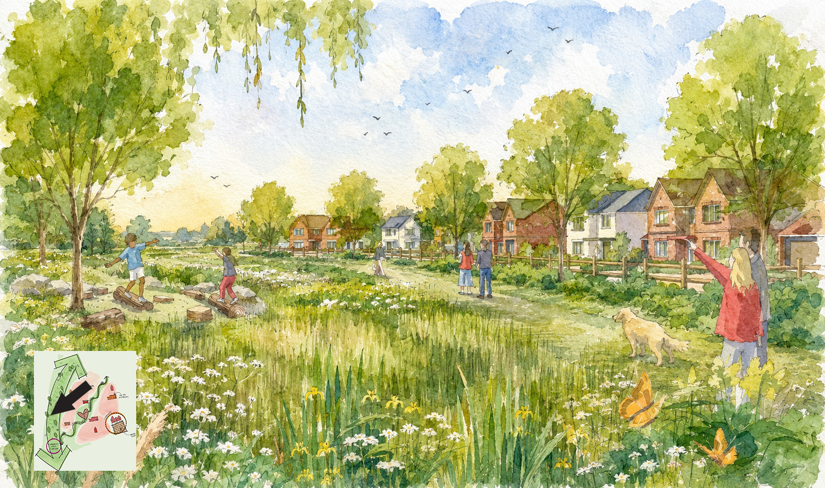 Illustrative sketch of the potential development