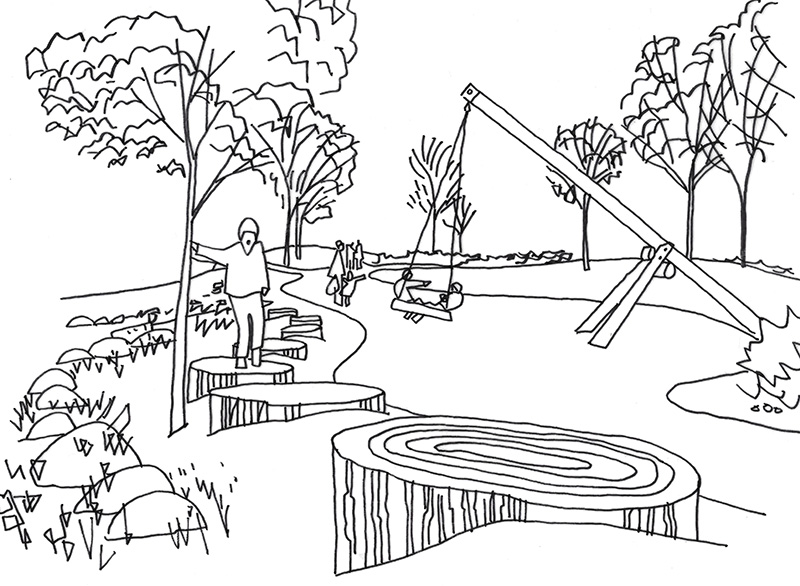 Playing in the park