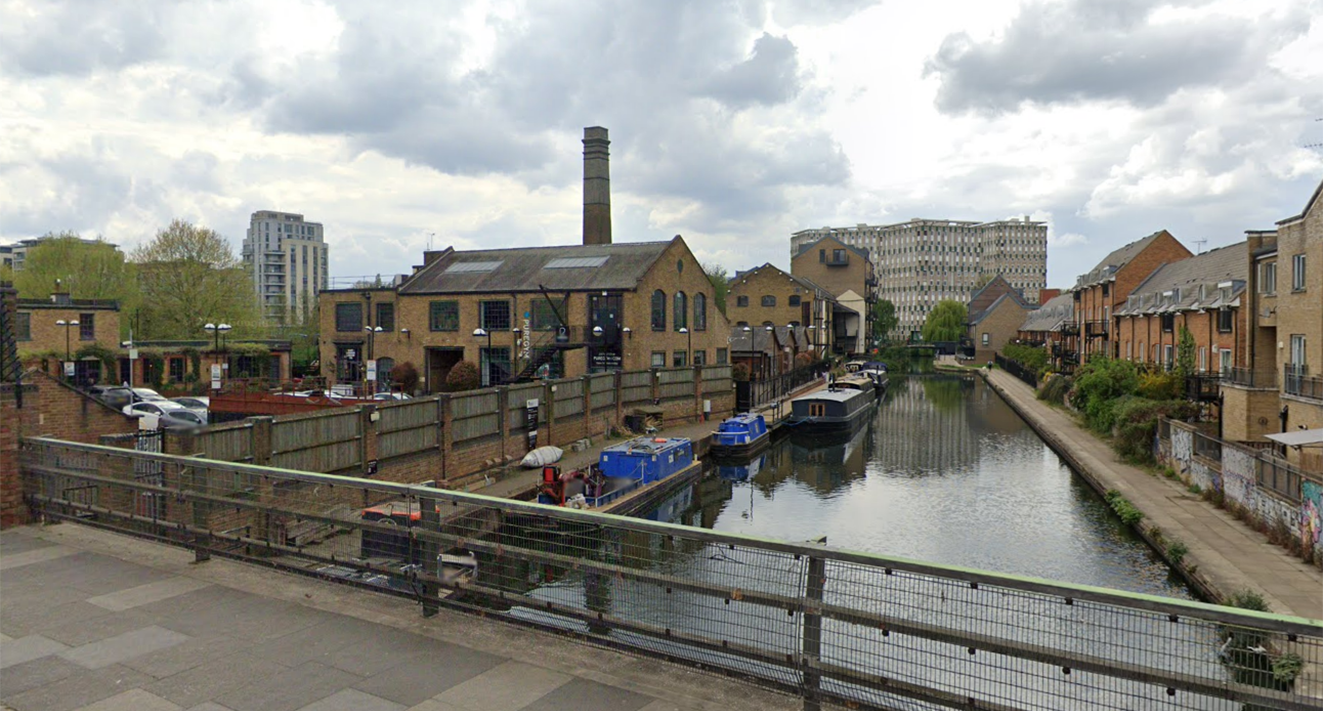 A view of the site as it is now from the Grove Road bridge.