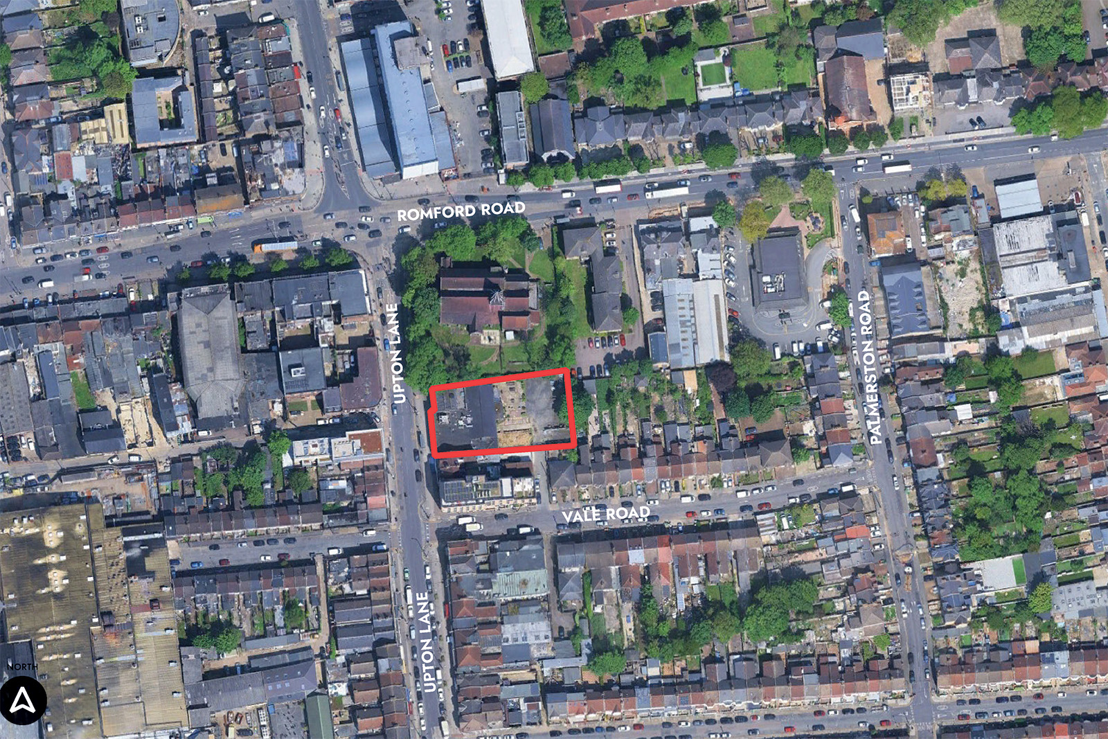Map showing the location of the site